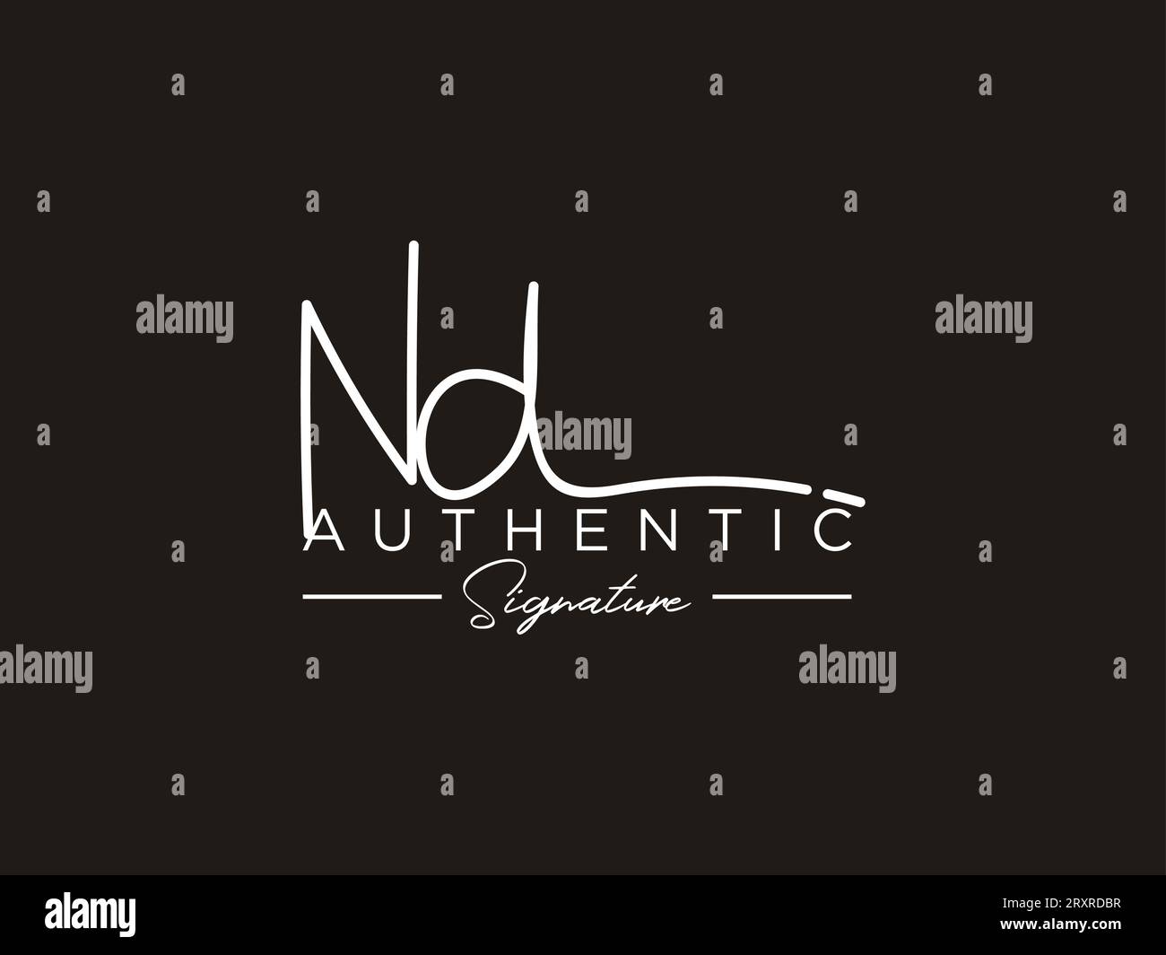 ND Signature Logo Template Vector. Stock Vector