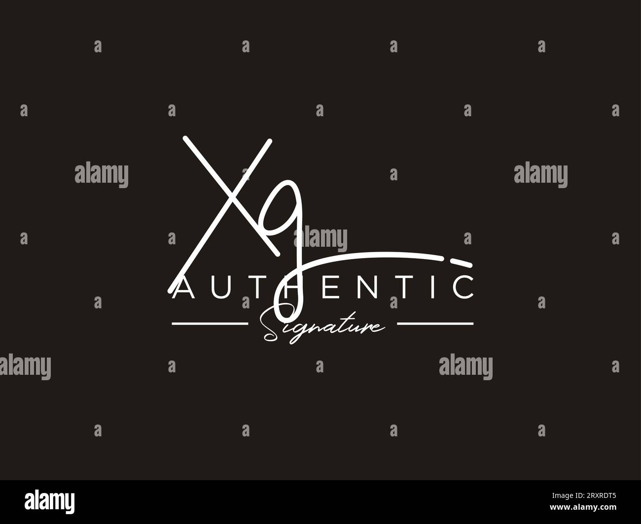 XG Signature Logo Template Vector. Stock Vector