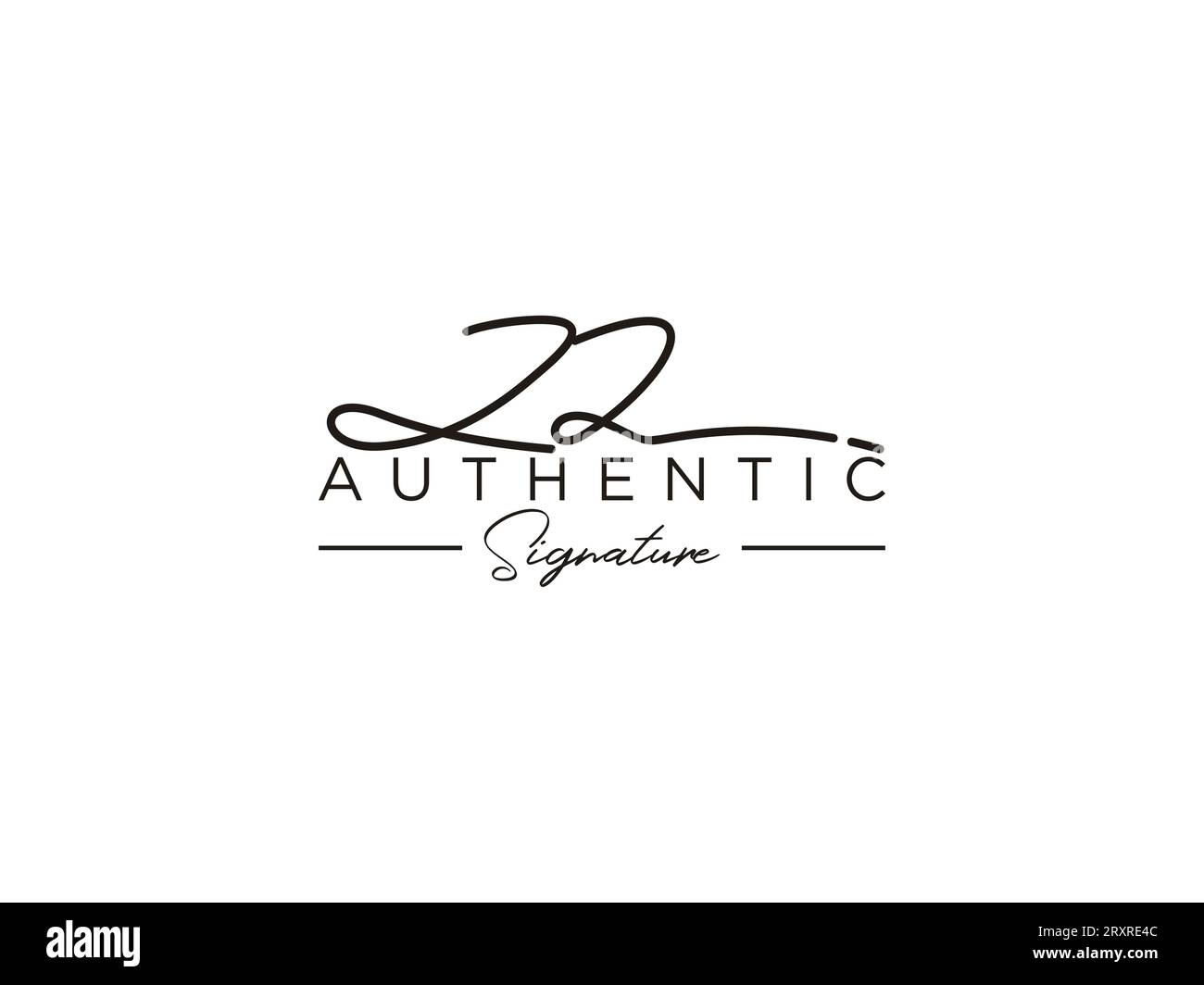ZZ Signature Logo Template Vector. Stock Vector