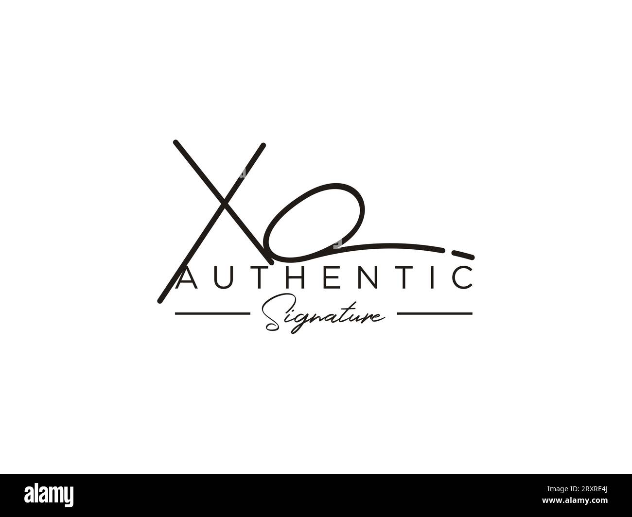 XO Signature Logo Template Vector. Stock Vector