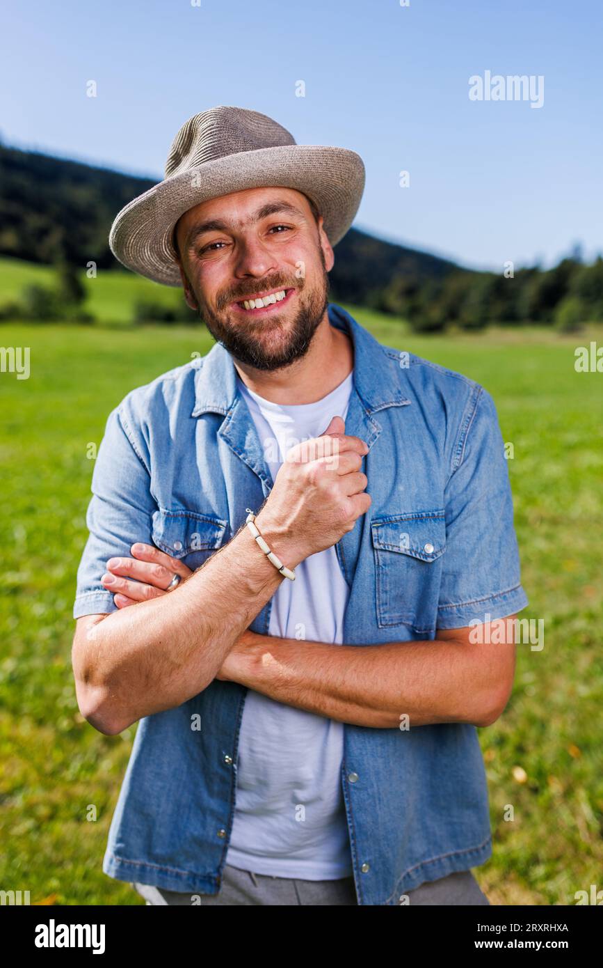 Todtnau, Germany. 25th Sep, 2023. Max Mutzke, musician, is located near Herrenschwand in the Todtnau, Germany. 25th Sep, 2023. Max Mutzke, musician, is located near Herrenschwand in the