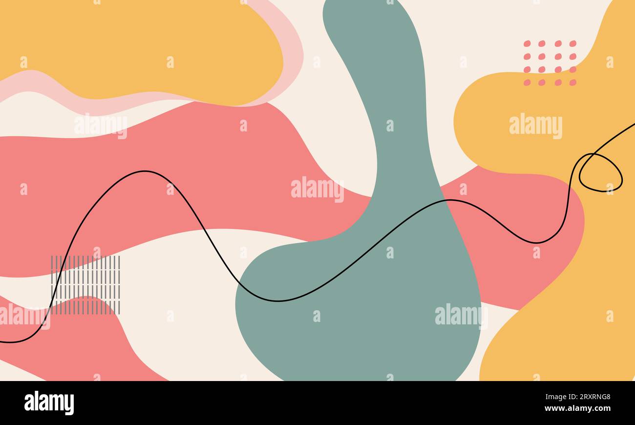 Abstract background template of various shapes, element, line art