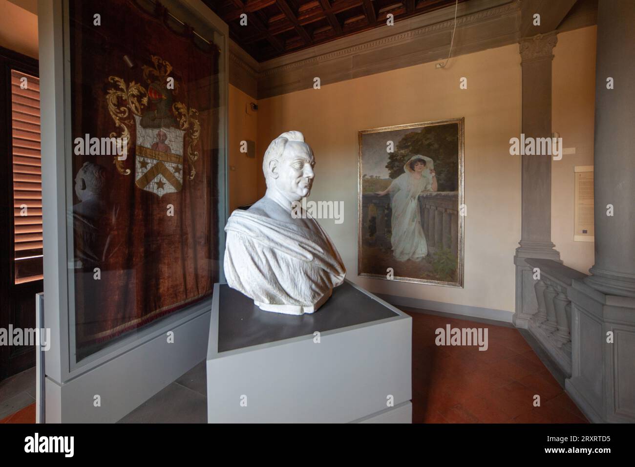 Italy, Tuscany, Florence, Lastra a Signa village, the villa of tenor Enrico Caruso. The museum. Stock Photo