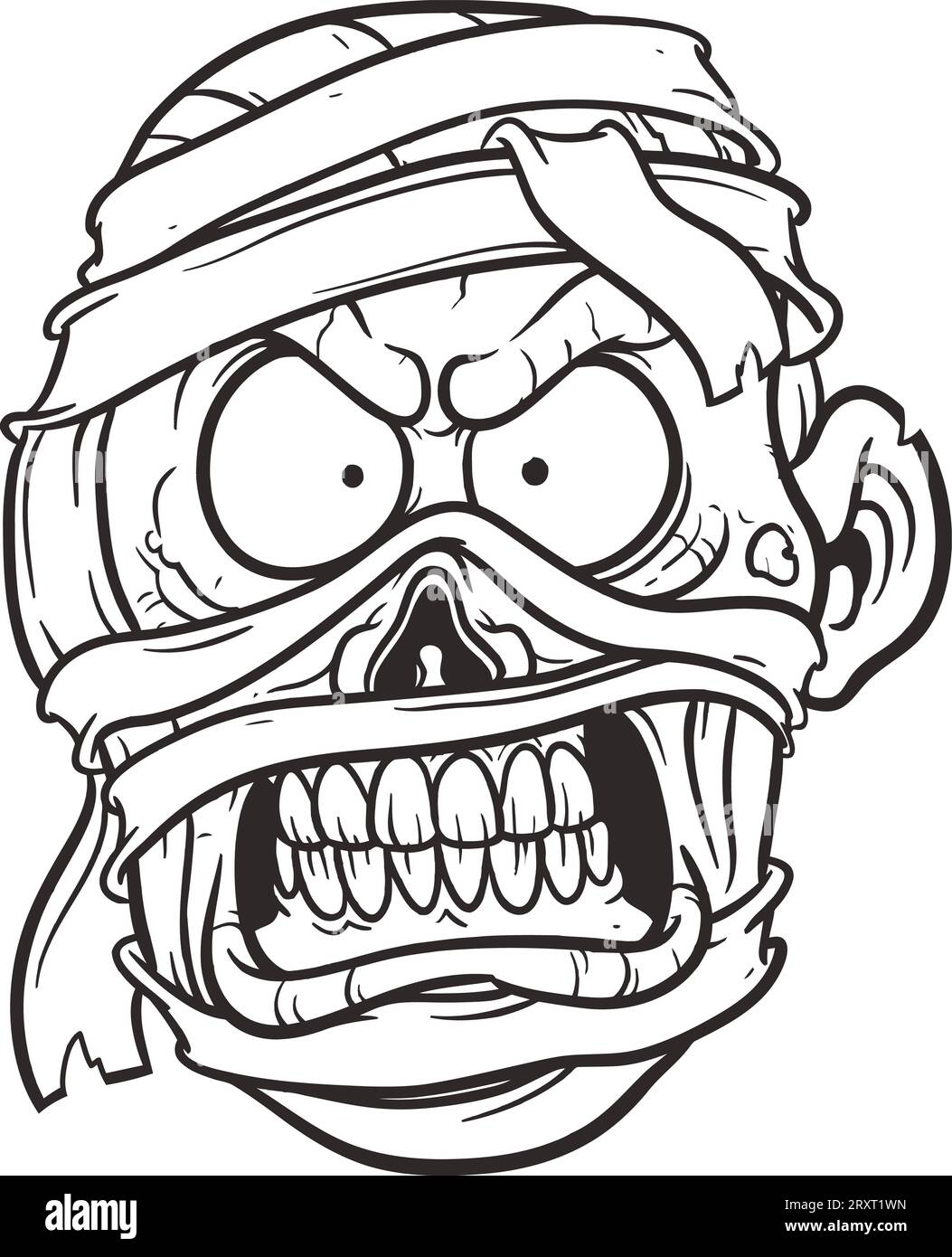 The Zombie Coloring page for kids Stock Photo