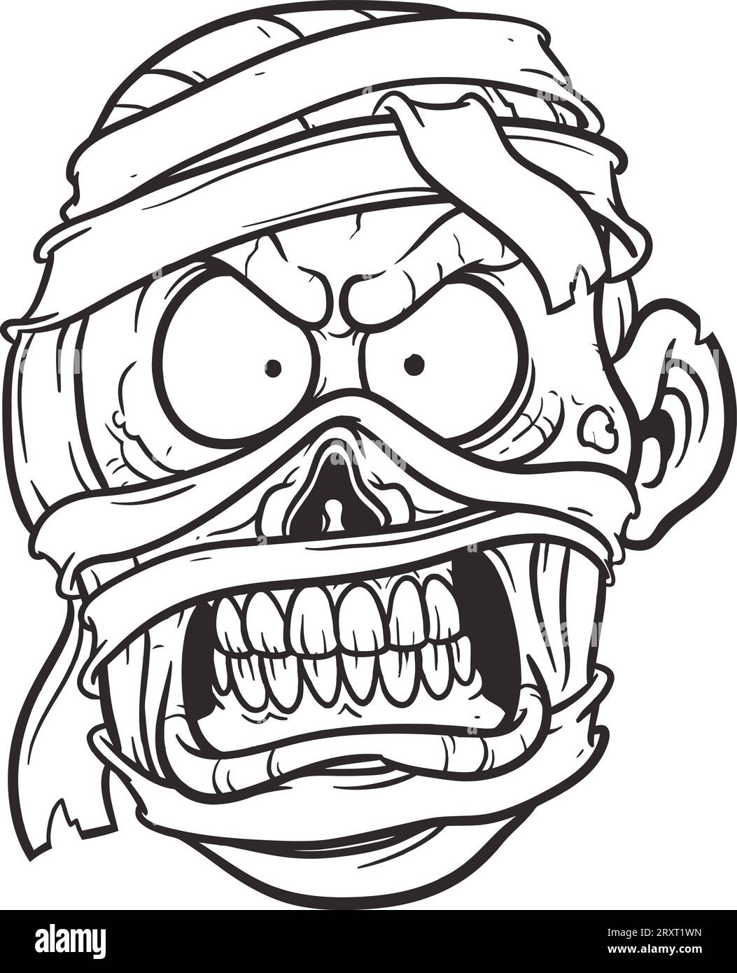 The Zombie Coloring page for kids Stock Photo - Alamy