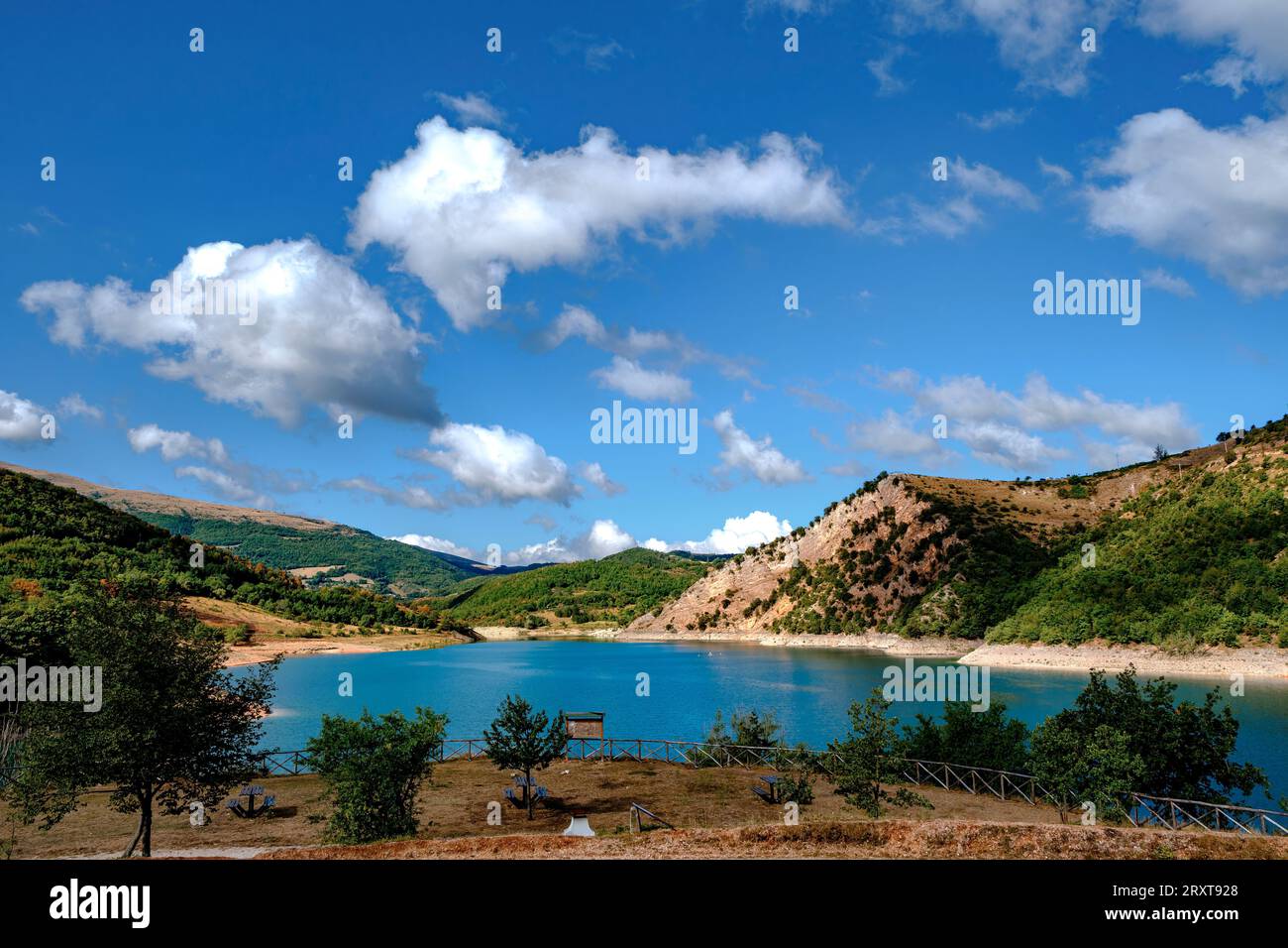 View of Fiastra lake in the Marche region, Italy Stock Photo