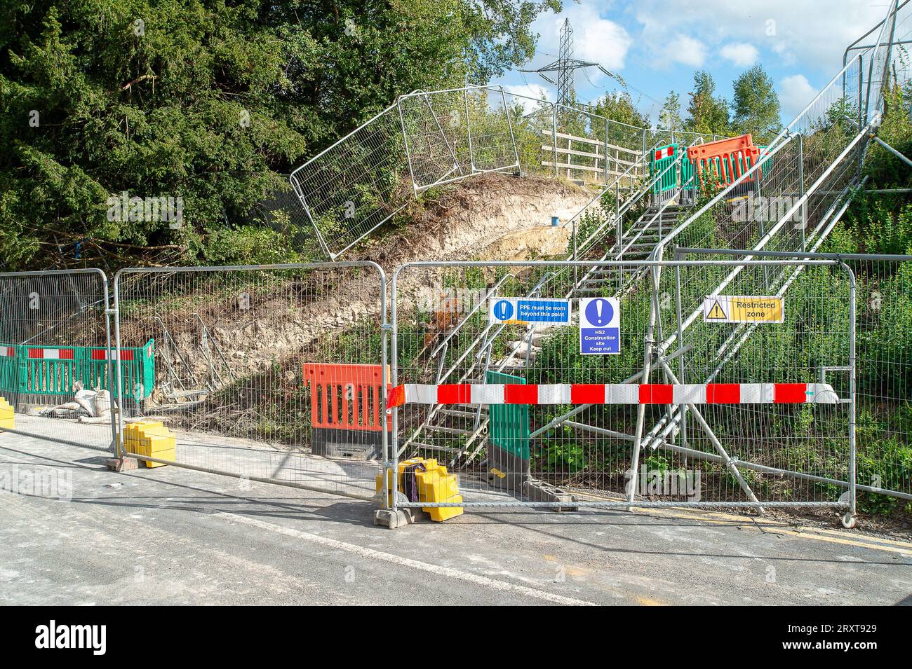 Wendover, UK. 26th September, 2023. HS2 have destroyed part of the