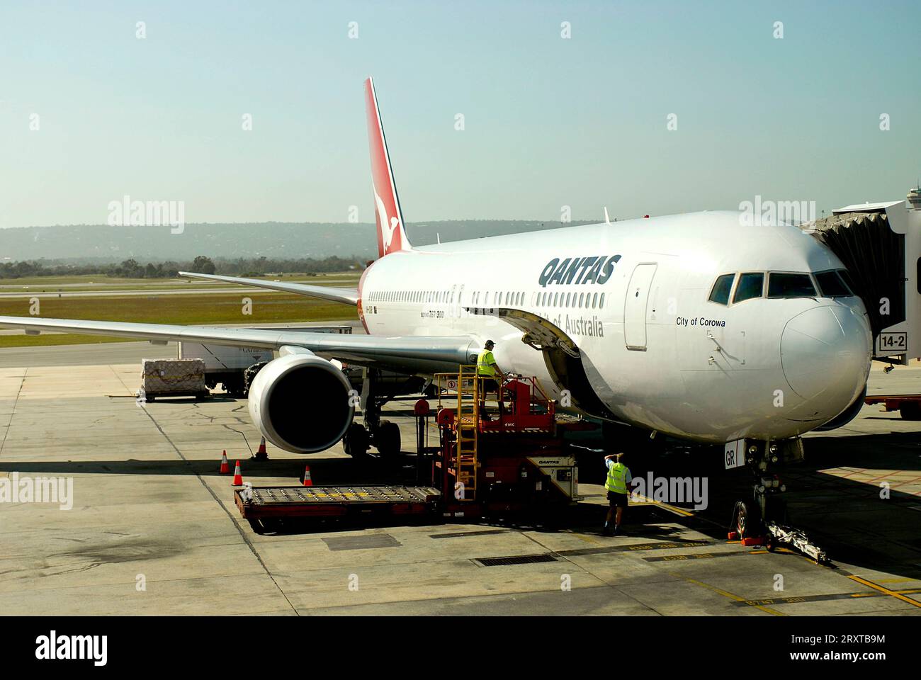 Boing 747 der Quantas Airline *** Quantas Airline Boeing 747 08002313 x Stock Photo