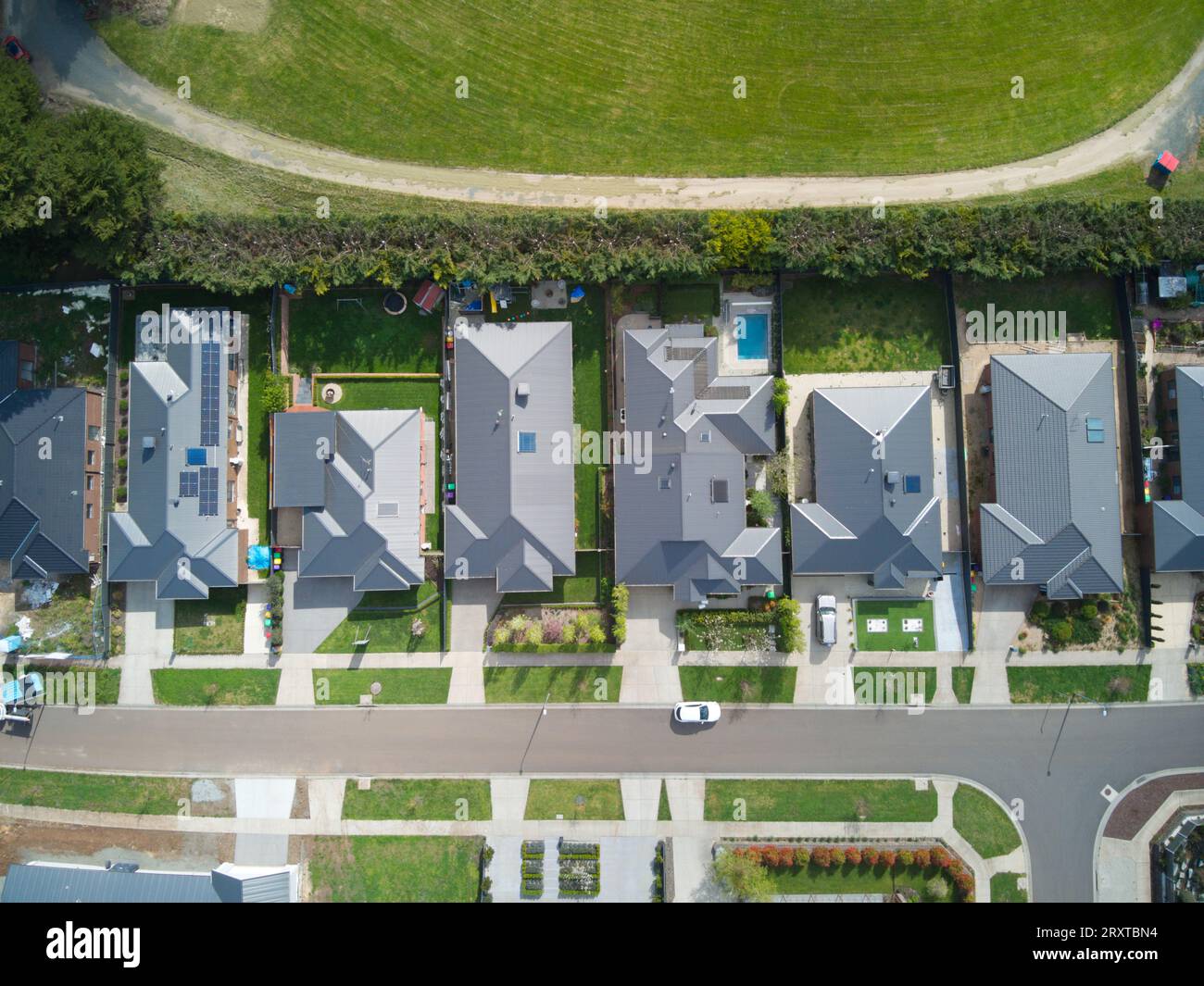 Urban architecture and residential housing aerial view, with roads
