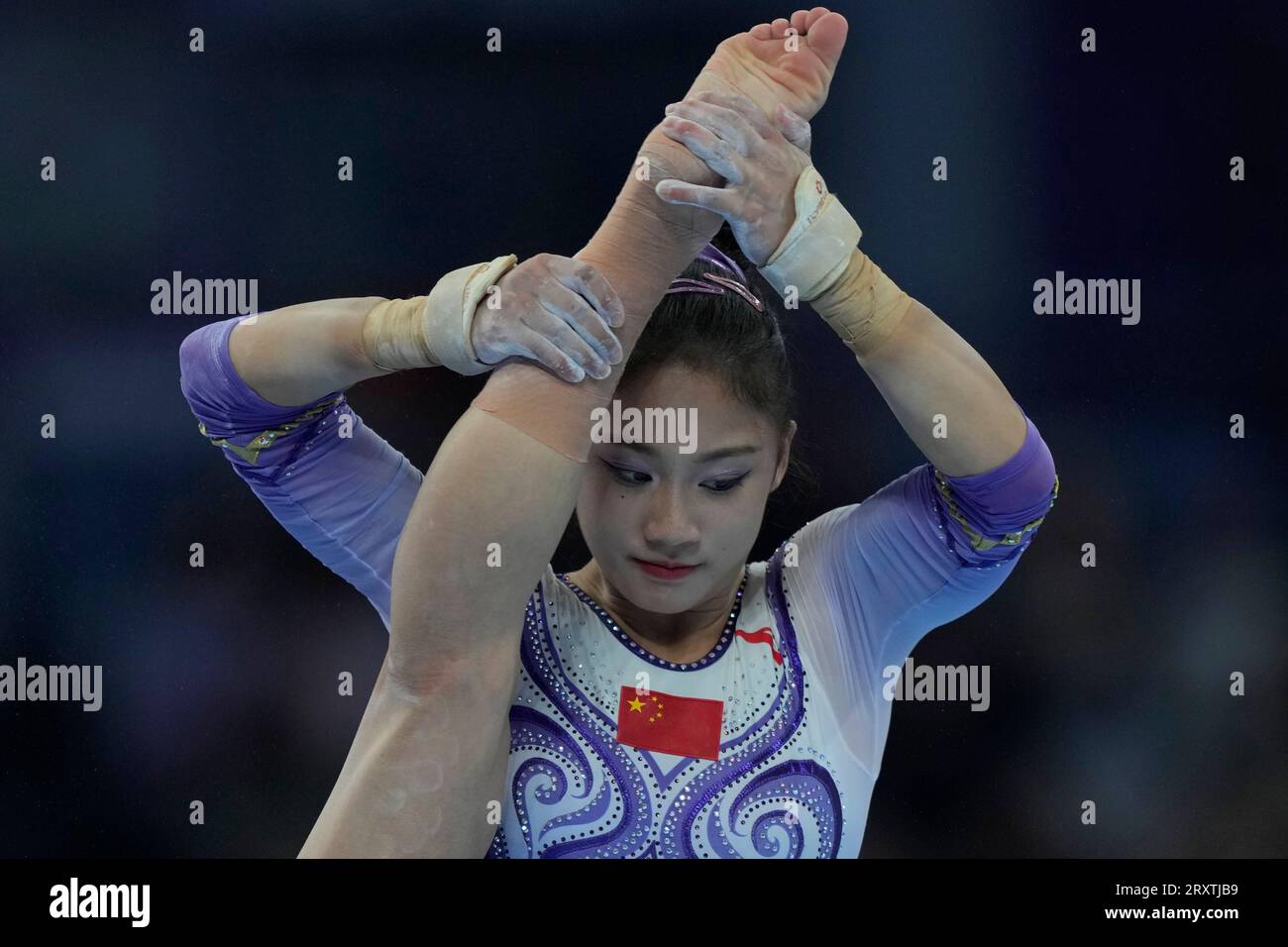 China's Zuo Tong competes on her way to a gold medal for the Artistic