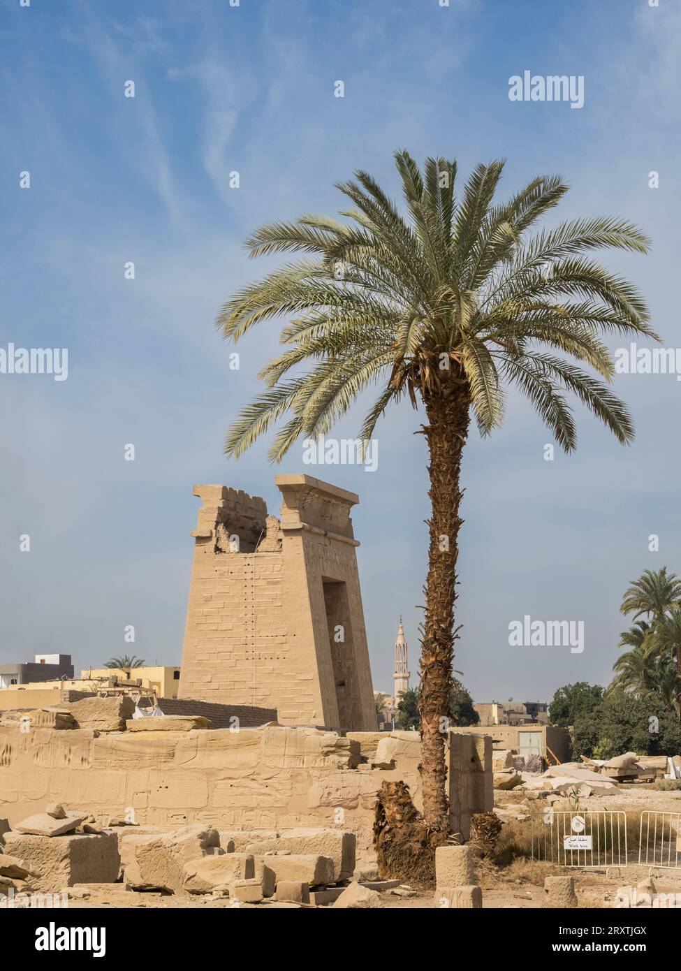 The Karnak Temple Complex, comprises a vast mix of temples, pylons, chapels, and other buildings, UNESCO World Heritage Site, near Luxor, Thebes Stock Photo
