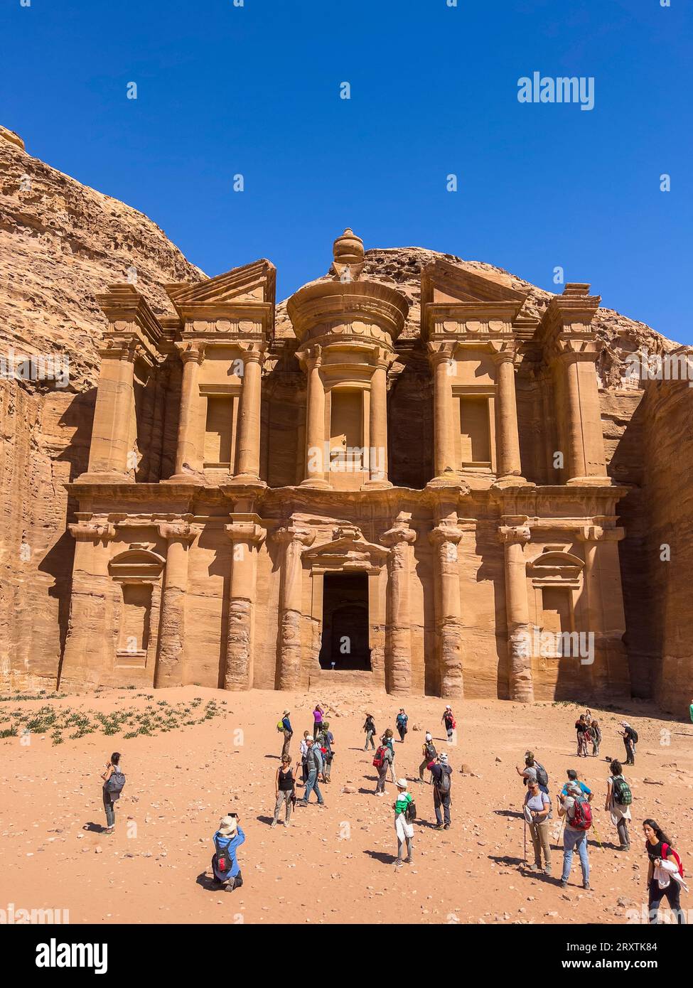 The Petra Monastery (Al Dayr), Petra Archaeological Park, UNESCO World Heritage Site, one of the New Seven Wonders of the World, Petra, Jordan Stock Photo