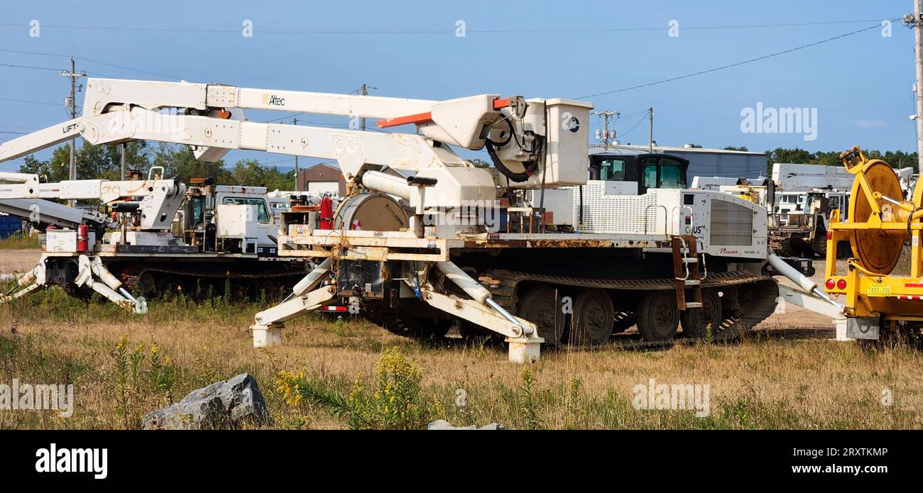 heavy duty utility company equipment used for servicing and repairing