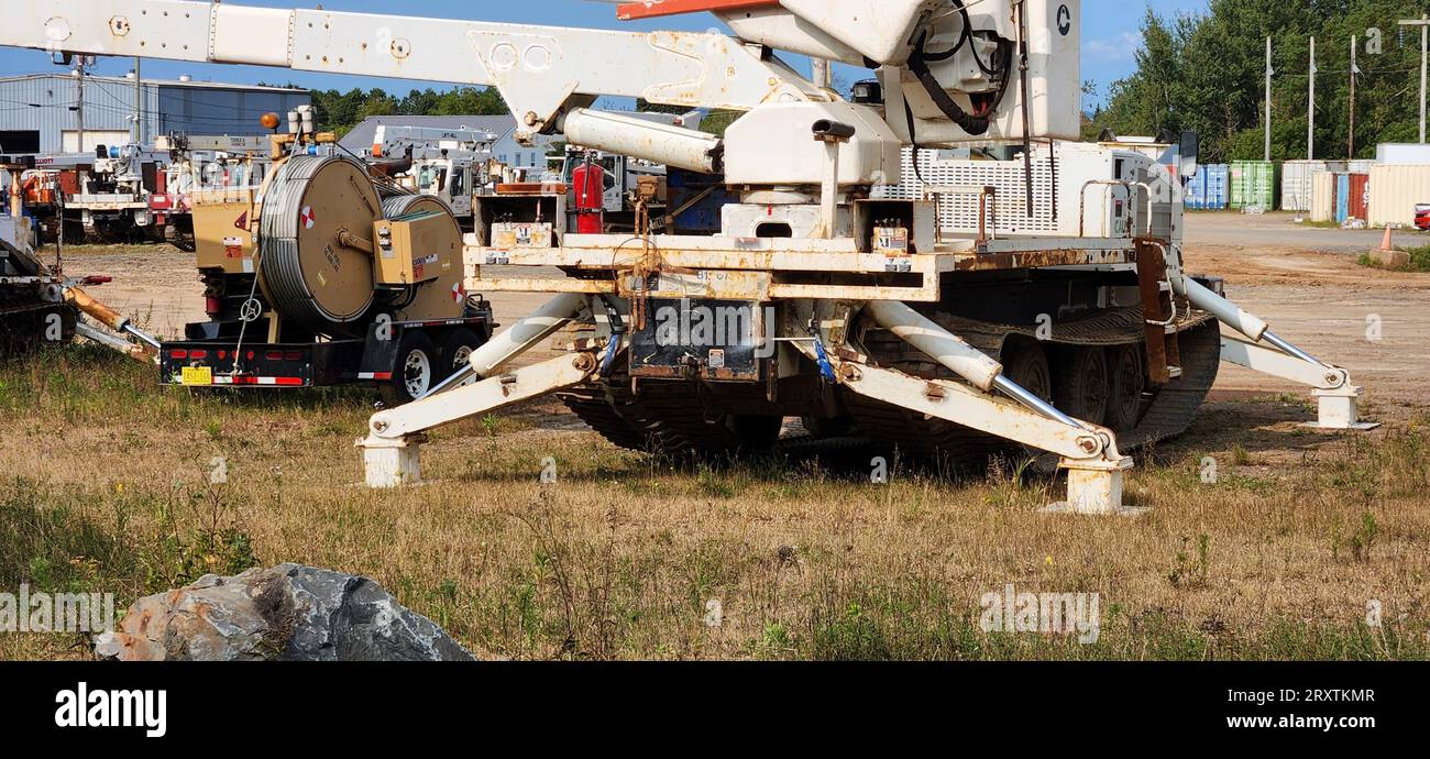 heavy duty utility company equipment used for servicing and repairing