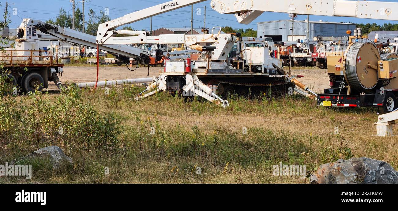 heavy duty utility company equipment used for servicing and repairing