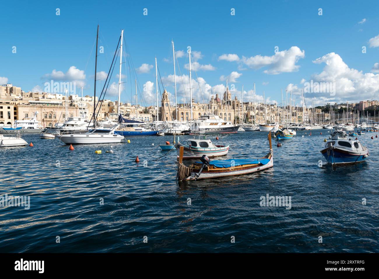 fishing port in Malta island Stock Photo