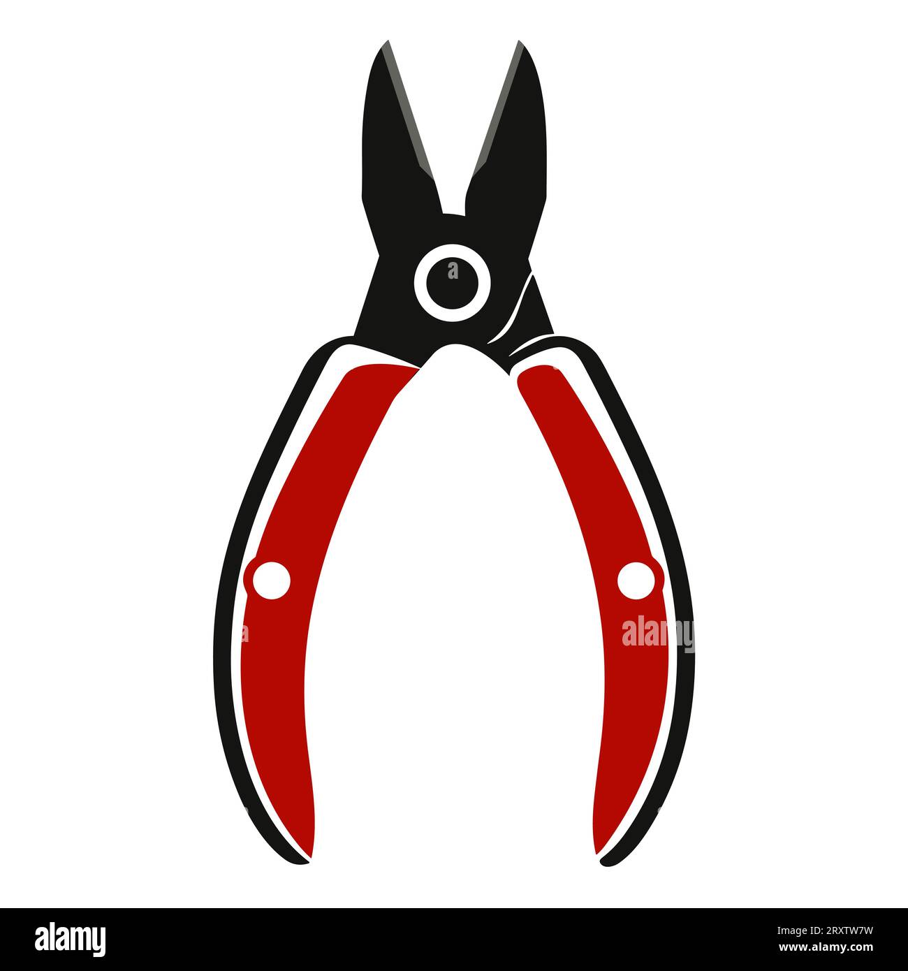 Technical electric pliers vector icon for web design Stock Vector