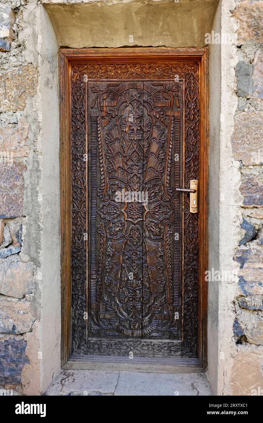 Traditional door, Fann Mountains, part of the western Pamir-Alay, Tajikistan, Central Asia, Asia Stock Photo