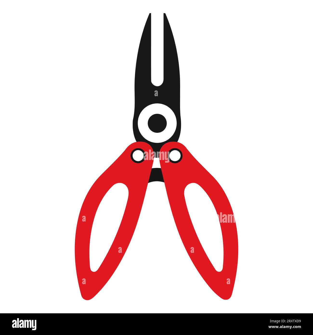 Vector Illustration of Traditional Pruning Shears Stock Vector