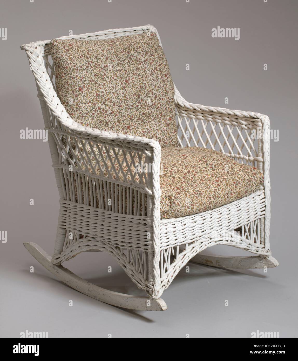 Used white wicker rocking chair best sale