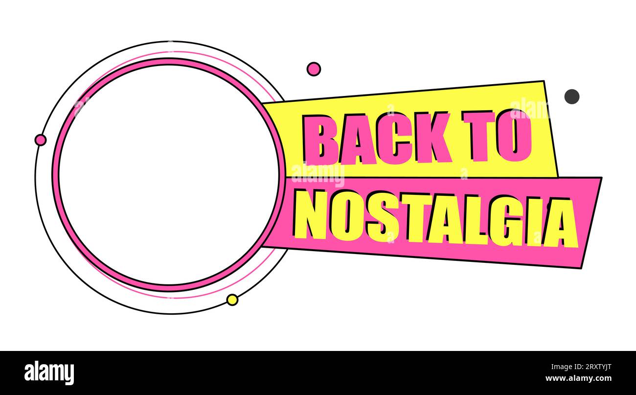 Back to nostalgia 90s years. Sale coupon 90s with copy space. Stock Vector