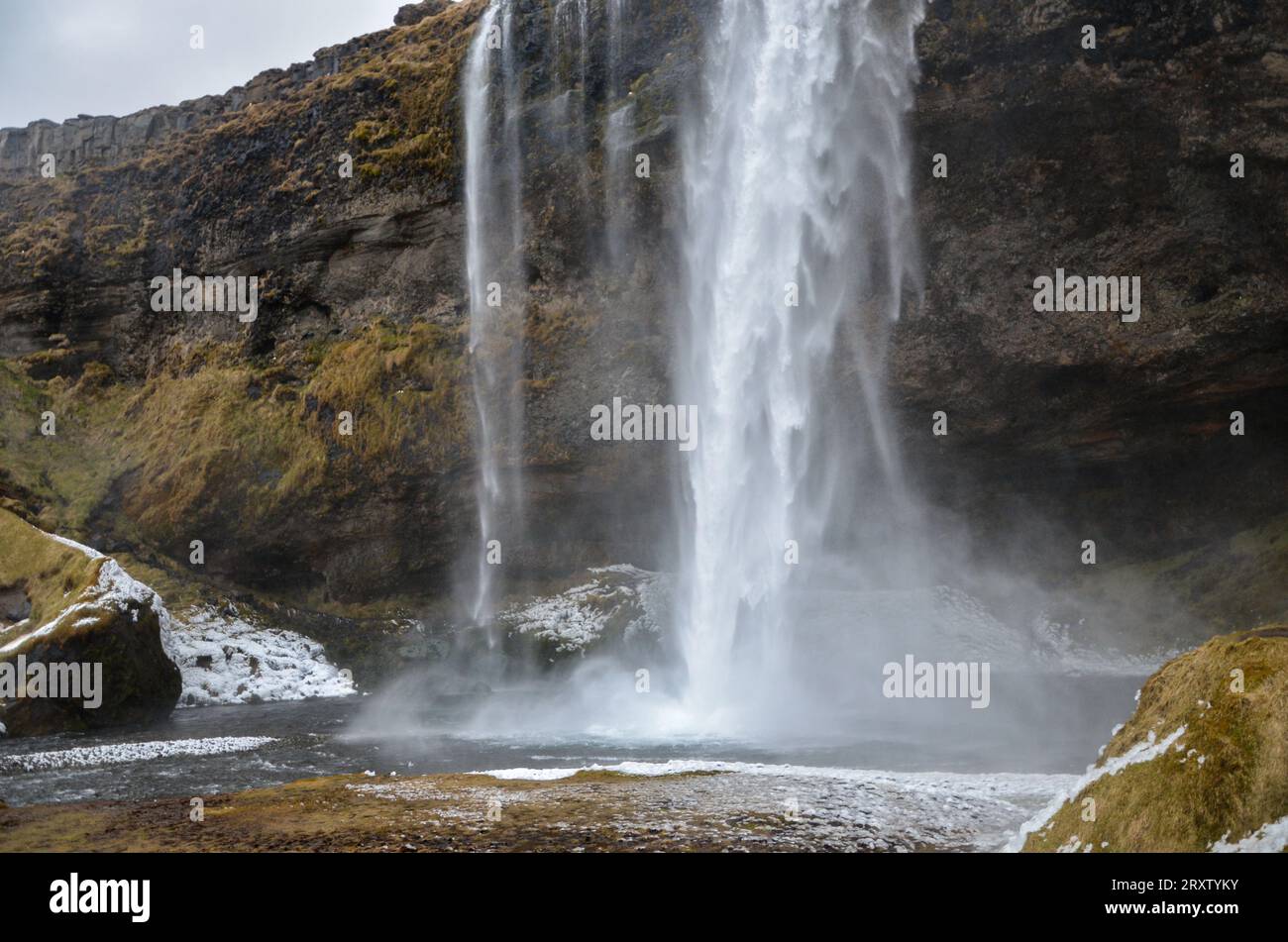 Amazing waterfall in Iceland Stock Photo