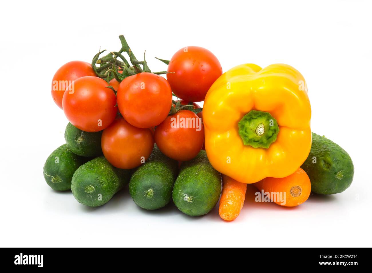 fresh vegetables on white background Stock Photo