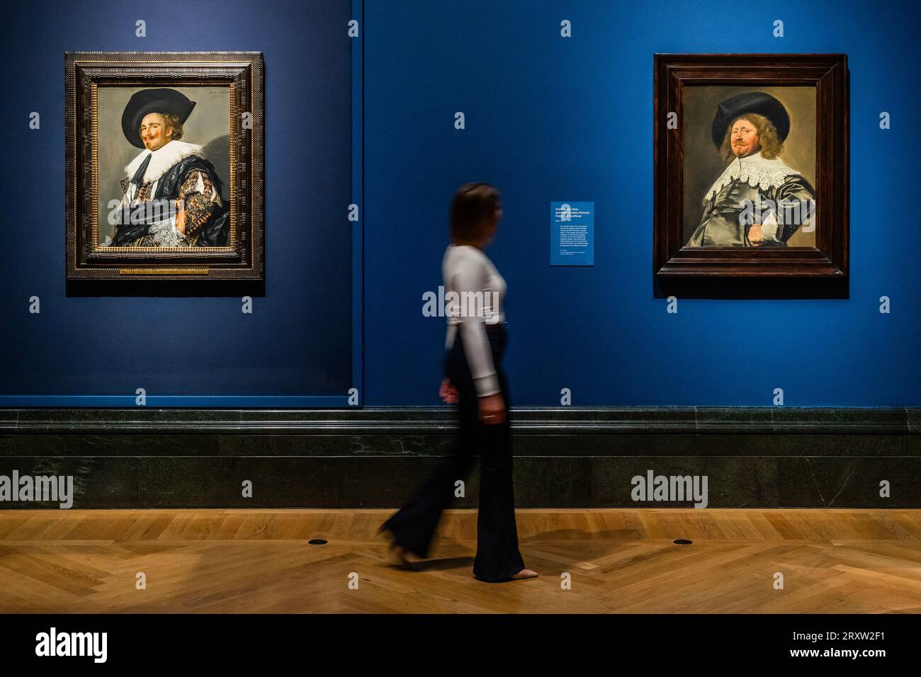 London, UK. 27 Sep 2023. The Laughing Cavalier, 1624 with PortrIt Of Michiel De Wael, 1625 -  Frans Hals at the National Gallery. It runs from 30 September 2023 – 21 January 2024. Credit: Guy Bell/Alamy Live News Stock Photo