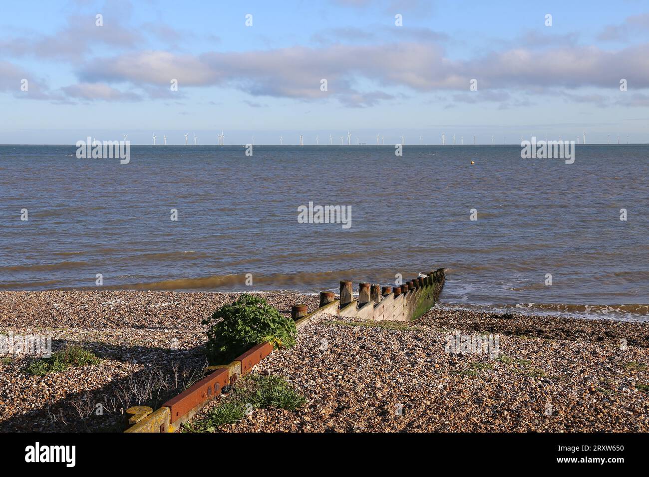 Beach at Swalecliffe, Whitstable, Kent, England, Great Britain, United Kingdom, UK, Europe Stock Photo