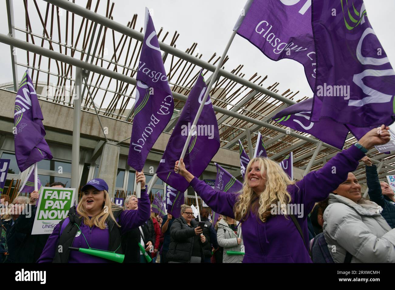 Edinburgh Scotland, UK 27 September 2023. UNISON rally outside the ...