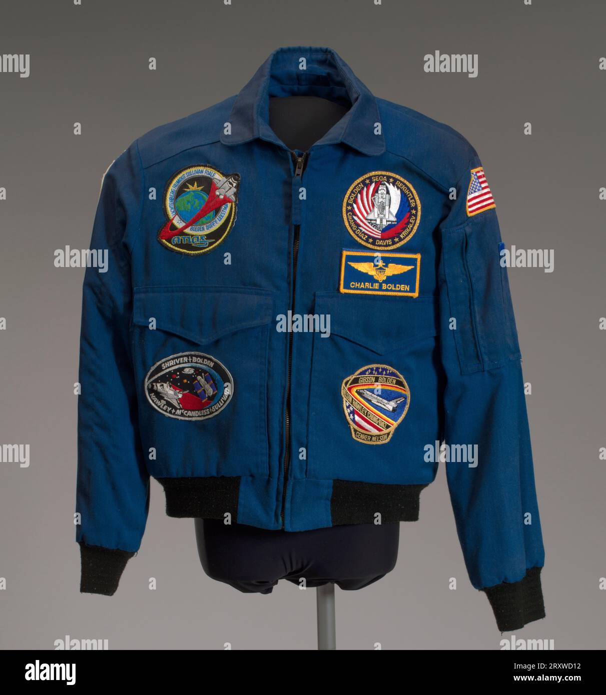 NASA flight jacket owned by Charles Bolden after 1985 Stock Photo
