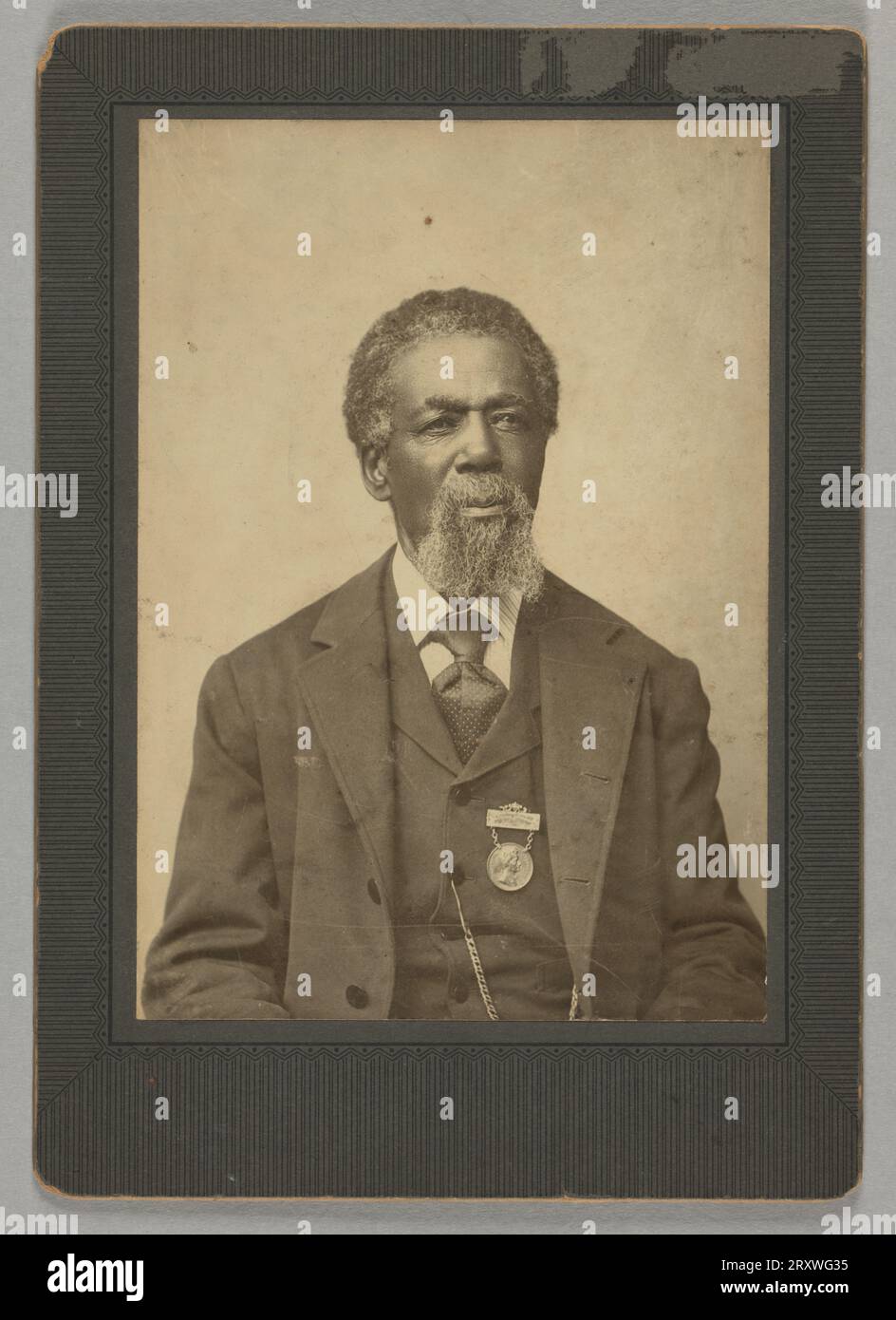 Cabinet card portrait of Thomas Mundy Peterson 1884 Stock Photo