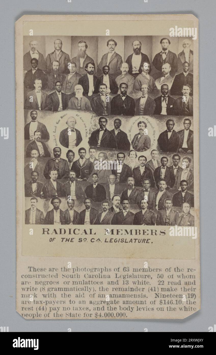 Radical Members of the South Carolina Legislature 1868 Stock Photo