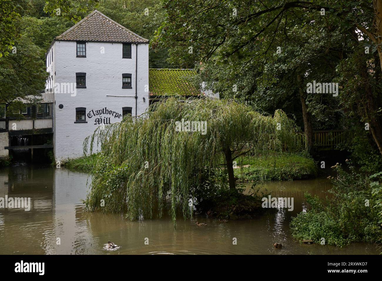 Alford, Lincolnshire, UK,  September 21. View of Claythorpe Watermill in Alford, Lincolnshire on September 21, 2023 Stock Photo