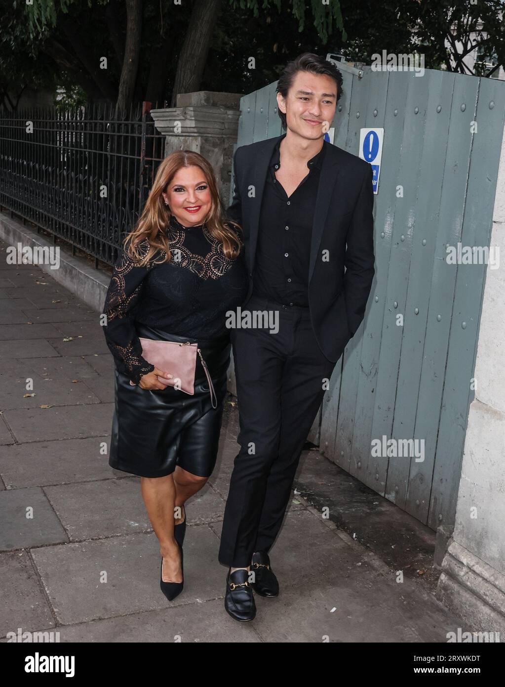 Rebekah Elmaloglou and Tim Kano seen attending the Inside Soap Awards 2023 at Salsa! in London Stock Photo
