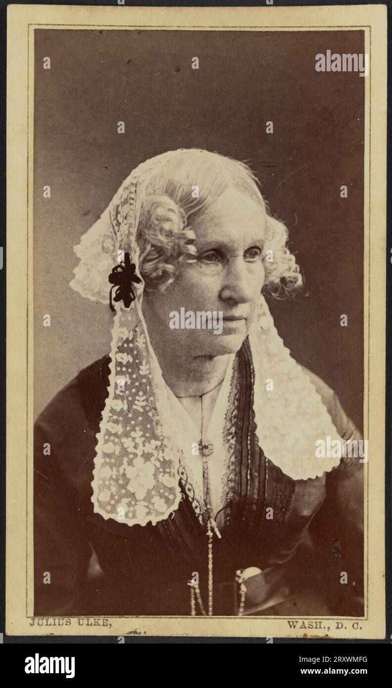 Carte-de-visite portrait of Mary Ann Donaldson 1875 Stock Photo