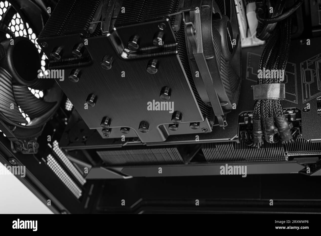 Inside of computer cpu Black and White Stock Photos & Images - Alamy