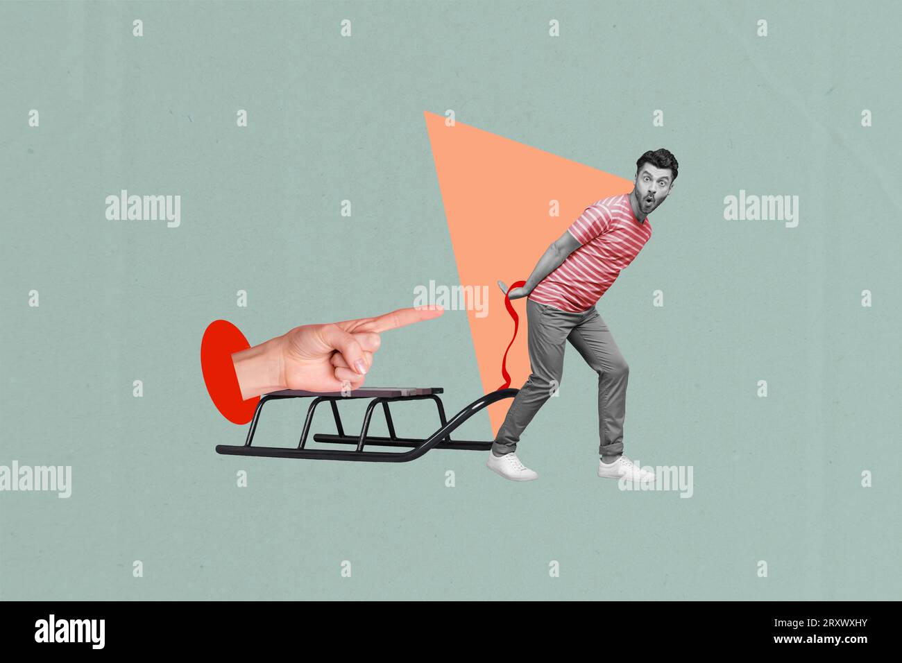 Creative 3d photo artwork graphics collage painting of funky guy ...