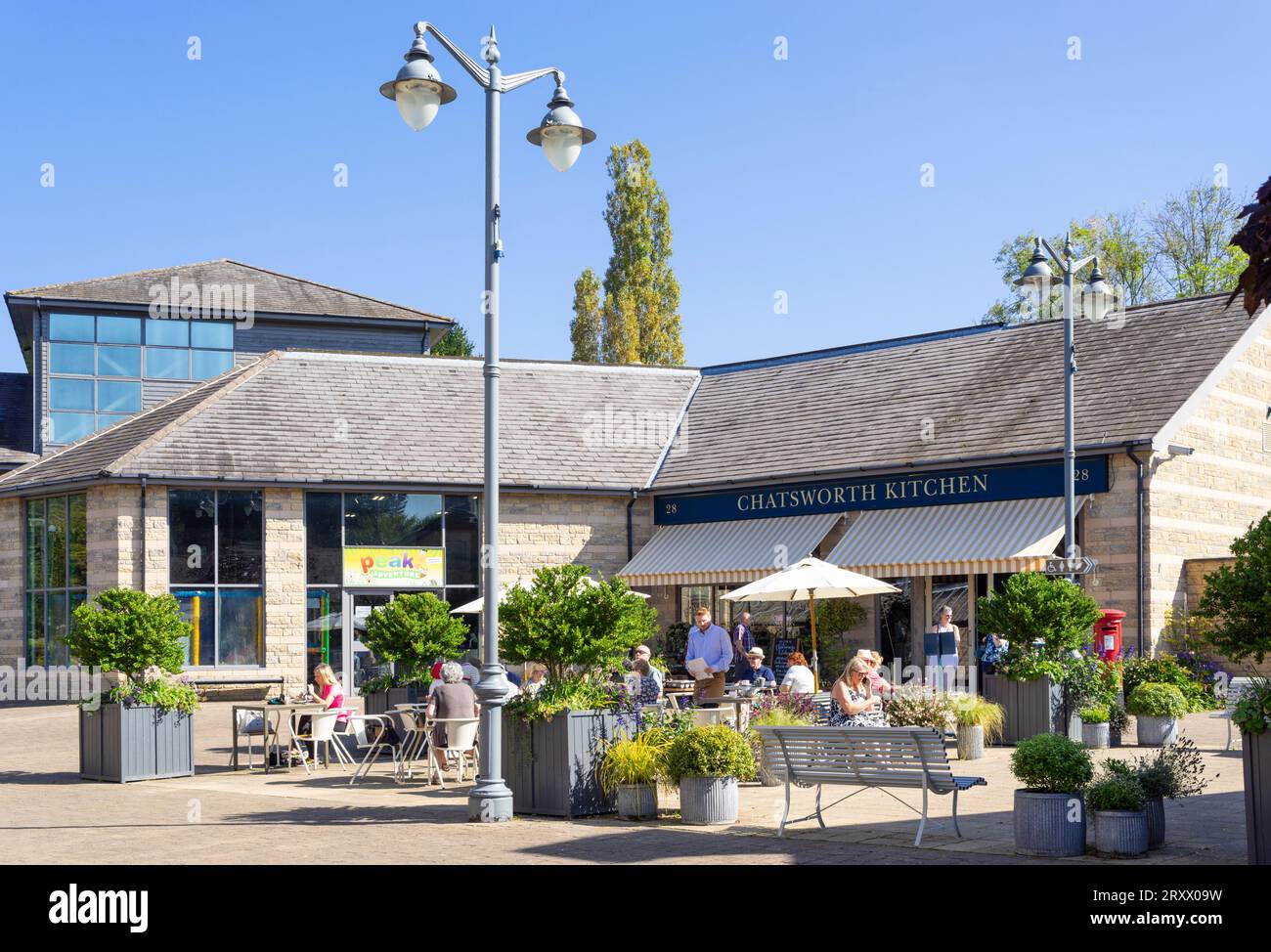Rowsley Derbyshire Chatsworth Kitchen cafe and gift shop in the outlet Peak shopping Village Rowsley Derbyshire Dales Derbyshire England UK GB Europe Stock Photo