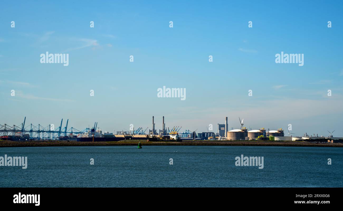 LNG and container terminals near Rotterdam, Netherlands Stock Photo Alamy