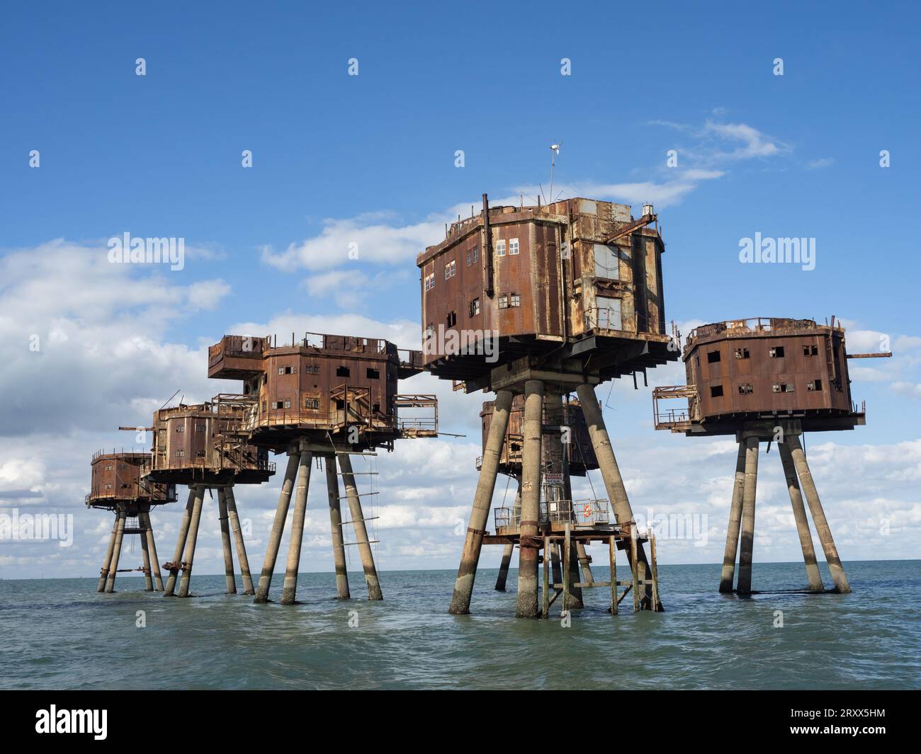 Maunsell Sea Forts in the Thames estuary Stock Photo