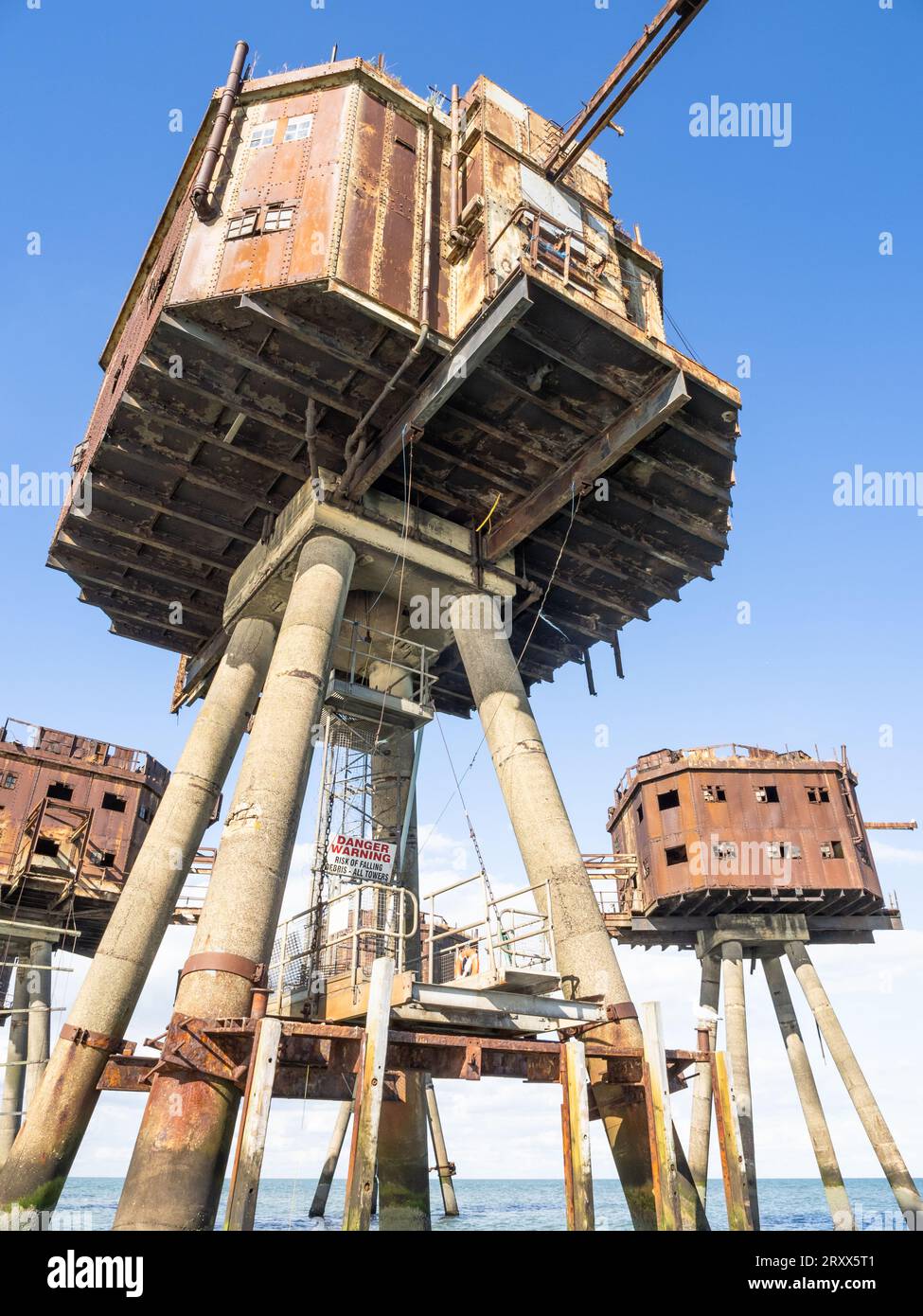 Maunsell Sea Forts in the Thames estuary Stock Photo
