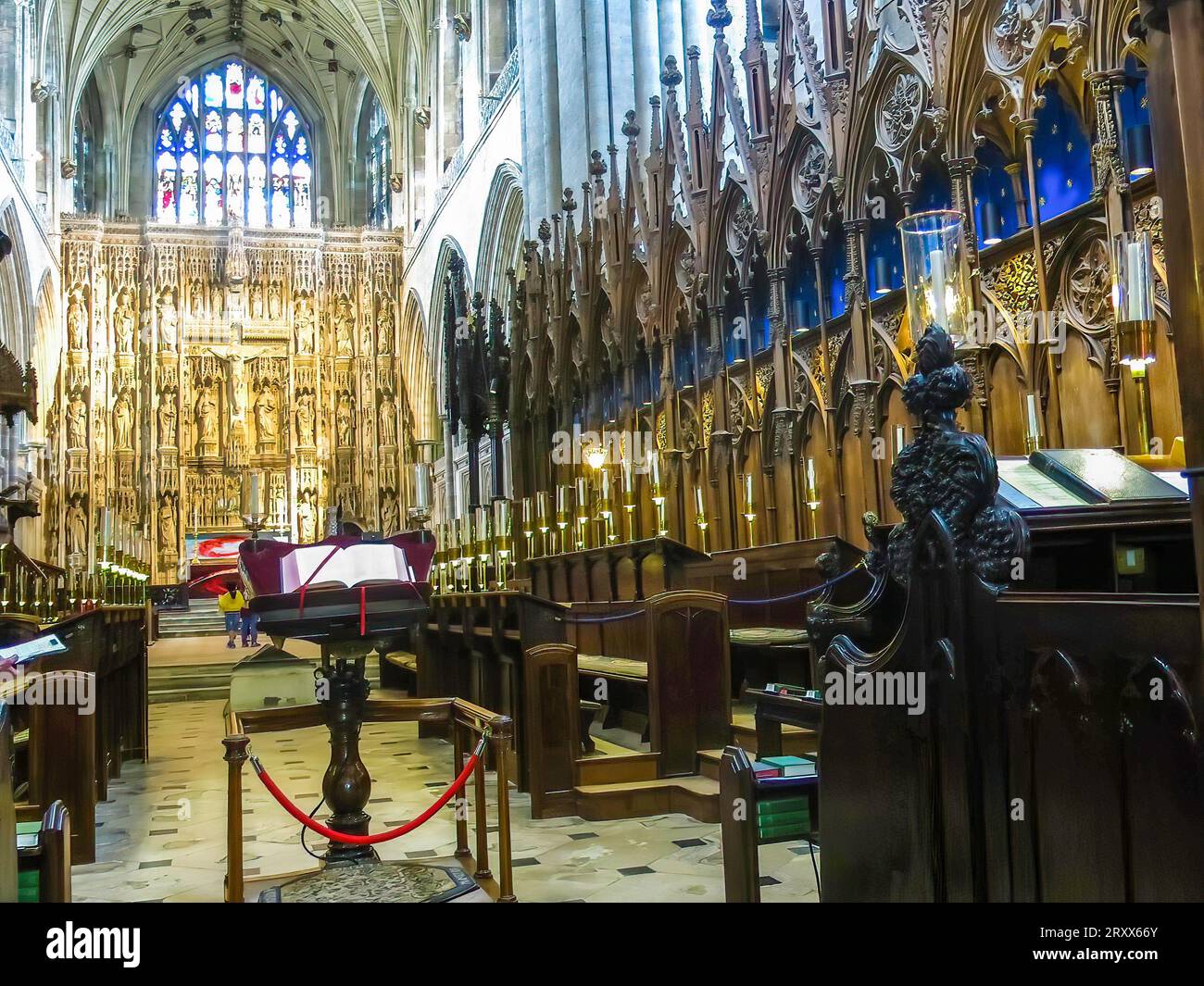 Stained glass window winchester cathedral hi-res stock photography and ...