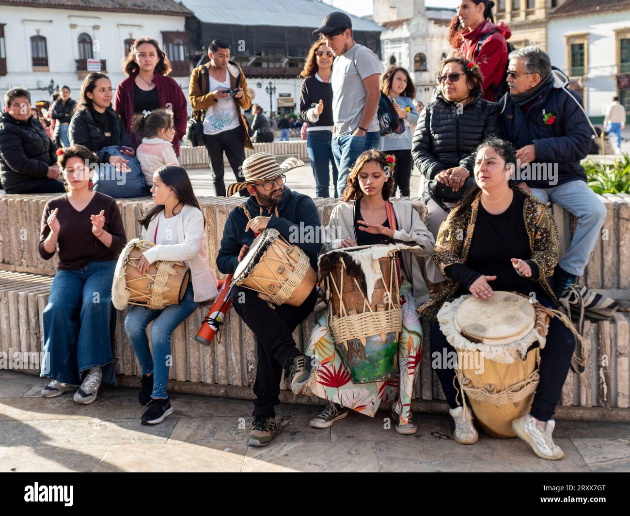 traditional Caribbean celebration. Tunja main square, Boyacá, Colombia, South America Stock Photo