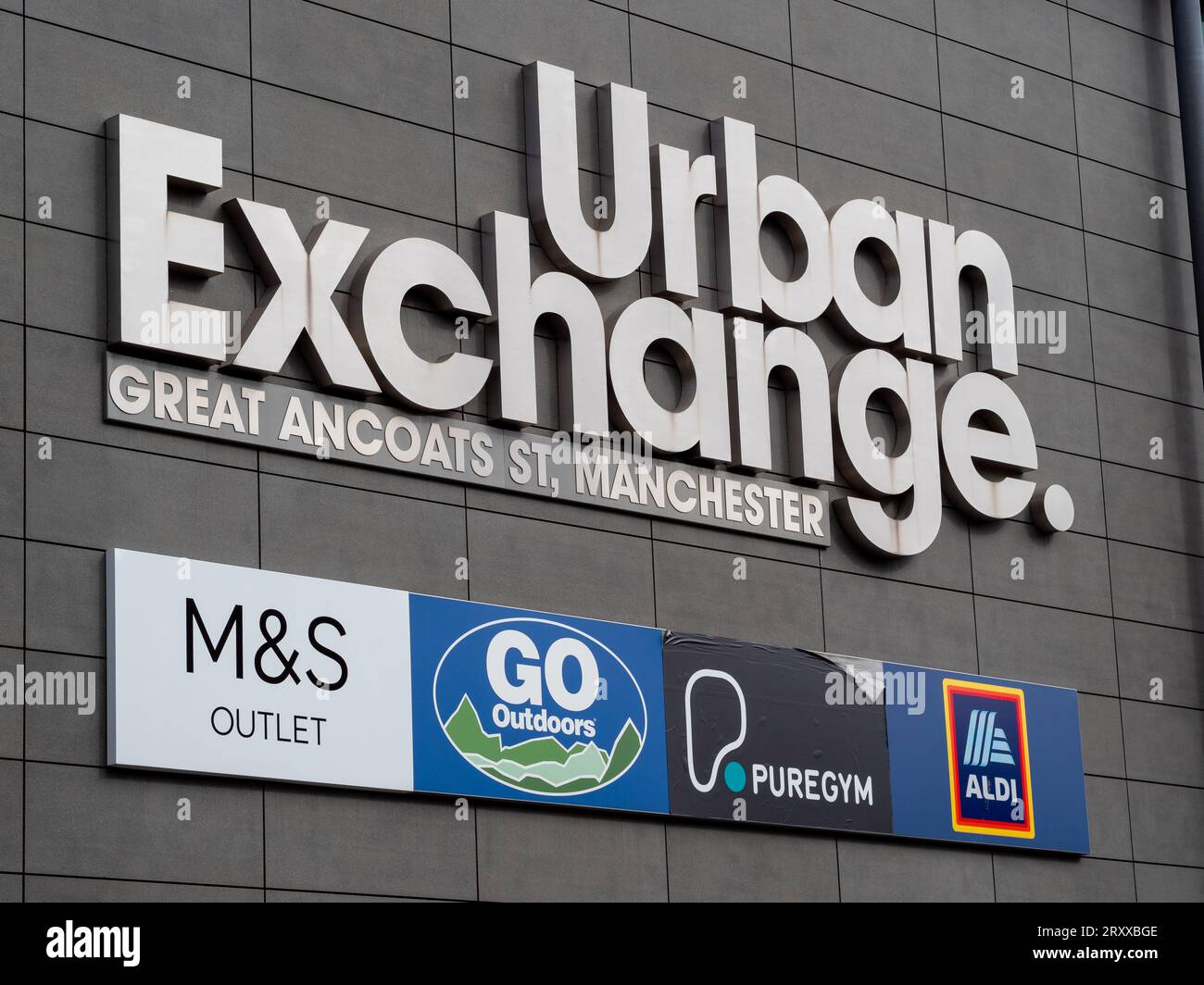 Urban Exchange retail outlets on Great Ancoats Street in Manchester