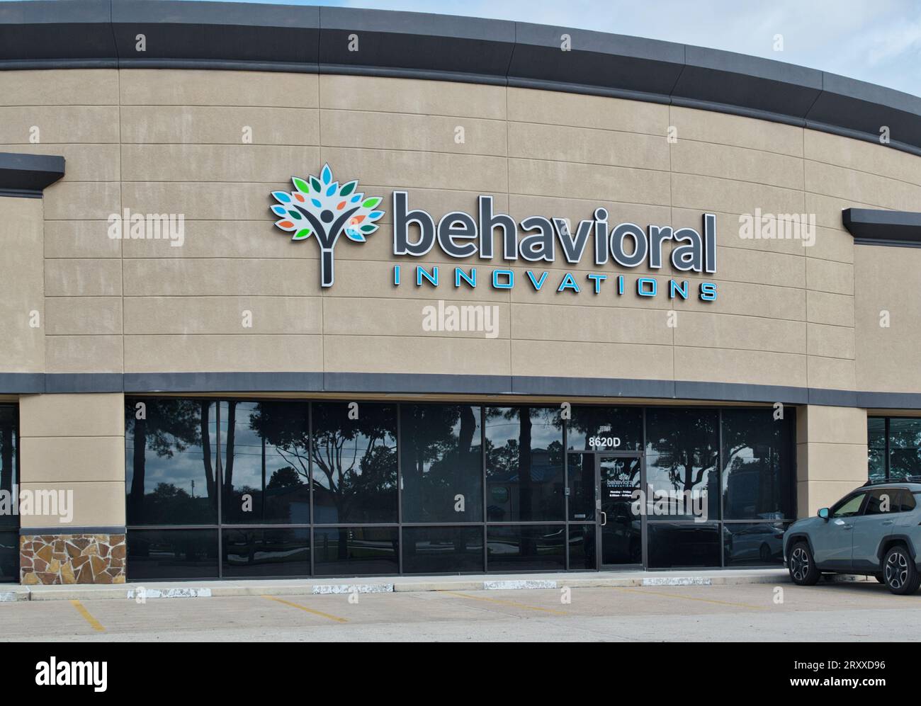 Houston, Texas USA 09-24-2023: Behavioral Innovations building storefront exterior in Houston, TX. ABA therapy clinic for autistic children. Stock Photo