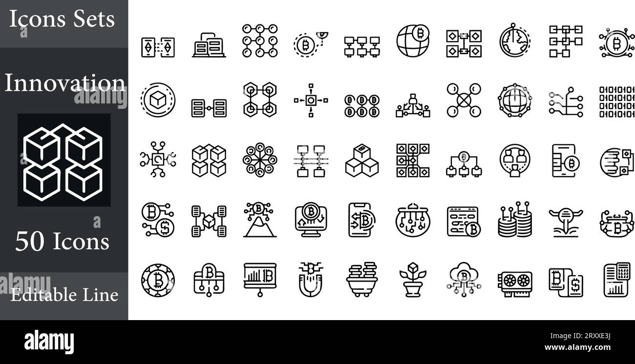 Innovation Icons  set vectors Stock Vector
