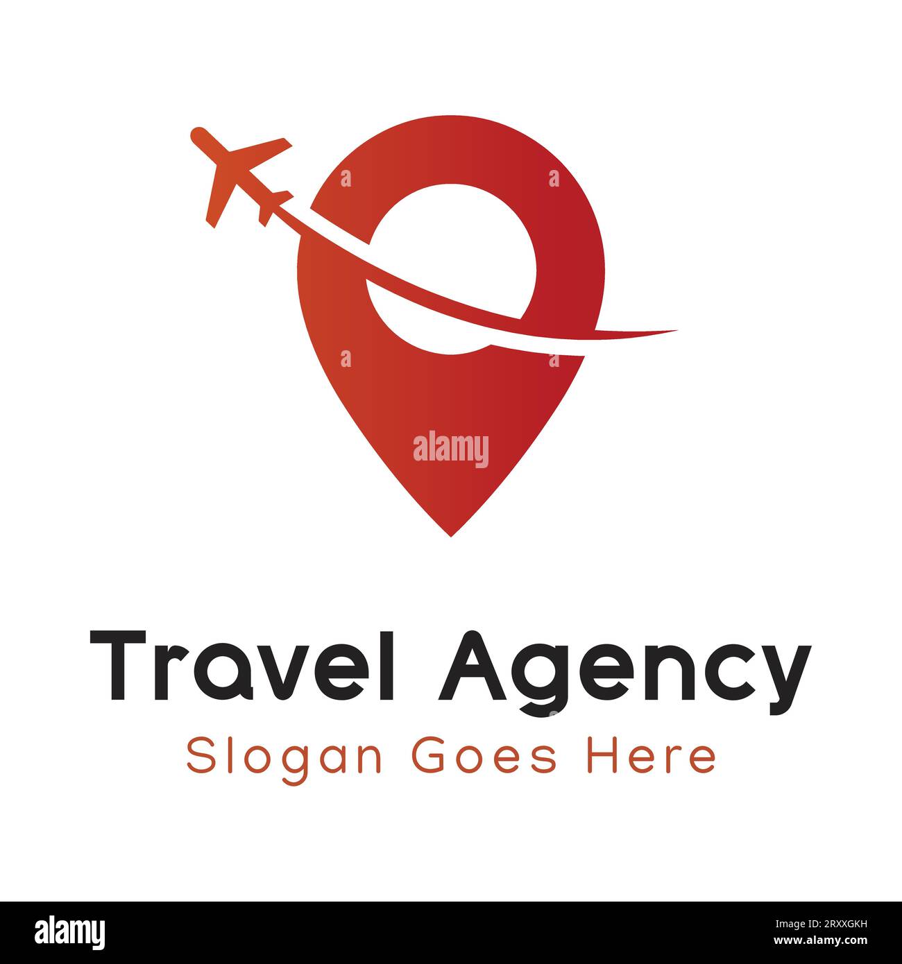 Travel Agency Logo Design Travel Location Logotype Stock Vector