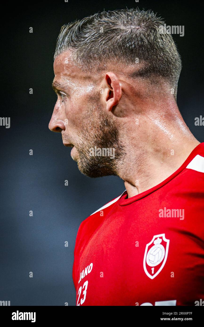 Antwerp's Toby Alderweireld pictured before a soccer match between Royal Antwerp FC and KAA Gent, a postponed match of day 05 of the 2023-2024 season of the 'Jupiler Pro League' first division of the Belgian championship, in Antwerp Wednesday 27 September 2023. BELGA PHOTO TOM GOYVAERTS Stock Photo