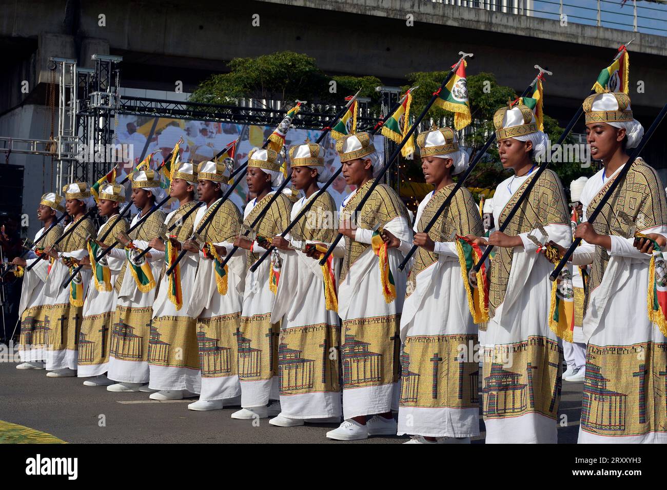 Ethiopians celebrate the Ethiopian New Year, in Addis Ababa, Ethiopia